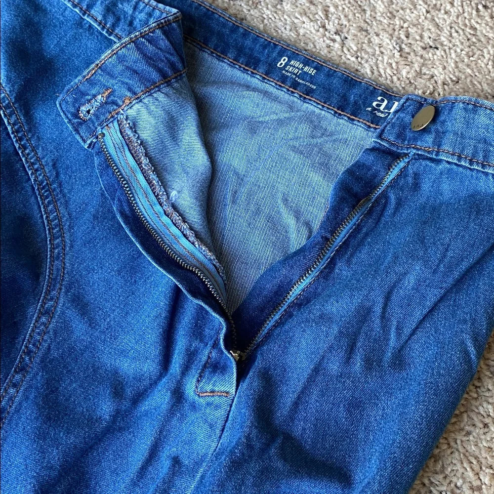 a.n.a Asymmetrical Denim Skirt - Blue - Picture 8 of 8